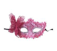 Générique Costume da donna Carnevale con maschera mezza faccia oro polvere tre dimensioni farfalla per feste travestimento medievale incantato