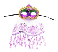Générique Costume da principessa da donna, con maschera per festa carnevale, velo, per travestimenti medievali misteriosi