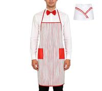 Générique Costume da server, uniforme da cosplay per cameriere e cameriere con popcorn, costume da per adulti, per compleanno, gioco di ruolo, festa di Halloween, festival e