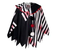 Générique Costume Halloween Costume Cosplay Pagliaccio Pagliaccio Pagliaccio Per Donne Costume Costume Masquerade per Adulti Set Bianco E Nero Costume Halloween