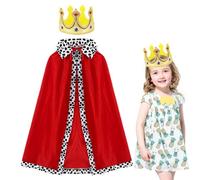 Générique Costume imperiale medievale - vestito da sovrano per Halloween | vestito nobile da cortile con cappotto lungo e gioielli reali, cosplay rinascimentale, carnevale sera a tema