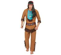 Generique - Costume indiano sioux per uomo - Marrone - L