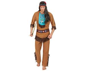 Generique - Costume indiano sioux per uomo - Marrone - L