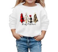 Générique Costume Noel Felpe Con Cappuccio Ragazza Manica Lunga Natale Bambino Lettere Stampato Girocollo Leggero Confortevole Morbido Autunno Inverno Maglione Bambino Casual n29