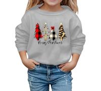 Générique Costume Noel Felpe Con Cappuccio Ragazza Manica Lunga Natale Bambino Lettere Stampato Girocollo Leggero Confortevole Morbido Autunno Inverno Maglione Bambino Casual n29
