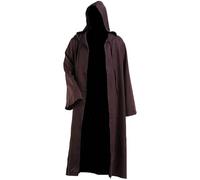 Générique Costume per Halloween da adulto, mantello di Halloween da donna, con cappuccio, mantello lungo, a maniche lunghe, tinta unita, vestito medievale, costume da carnevale, cosplay, festa