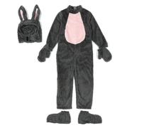Générique Costume per Halloween per bambini, costume Cosplay da coniglio grigio in pelliccia, vestito per animali carino, set comodo, costume Halloween per bambini