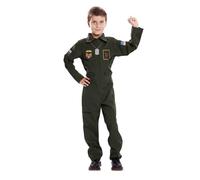 Generique - Costume pilota d'aereo militare per bambino - 10-12 anni (139-155 cm)