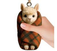 Générique Cow Stuffed Animal - Peluche 8,5 cm 3,35 pollici | Detachable Interactive Wrapped Small Figurine with Display Ring, Rule Play, Collectible Gift | Kids Boys Home Nursery Holiday