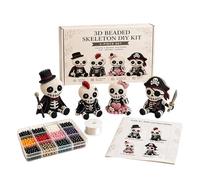 Générique Crafting Set - 3D Beaded Skeleton | ABS Creative DIY Kit - 130 g beaded skeleton activity, per coinvolgere bambini e adulti in festive decorazioni projects.