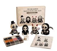 Générique Crafting Set - 3D Beaded Skeleton | ABS Creative DIY Kit - 130 g beaded skeleton activity, per coinvolgere bambini e adulti in festive decorazioni projects.