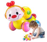 Générique Crawling, Creative Cartoon Musical Caterpillar with Lights, Light Up Moving and Walking for 6-18 Months, Interactive Early Learning for Indoor and Outdoor Play