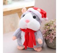 Générique Criceto Parlant - Giocattolo elettronico per criceti, animale di peluche che ripete ciò che dici, giocattoli di criceto con registrazione vocale per bambini, regali di compleanno di Natale