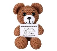Générique Crochet Bear Doll, Positive Support Knitted Animal, 4,72 x 2,76 pollici Make Your Space Cozier, Enhance Child's Sleep, Soft and Funny Bear Figure for Children's Room Decor