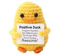 Générique Crocheting Doll, Positive Doll, Handcrafted Craft Wool Material Charming Presents Cozy Appearance, Stuffed Animals for Friend, Coworker, Women, 2,95 x 1,97 x 1,97 pollici