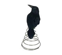 Générique Crow Decor - 19 x 9,6 x 13 cm Halloween Crows Realistici | Modelli artificiali Uccelli per Halloween Christmas Toppers Toppers Outdoor Pavor Pool Yard Portico Da Caccia