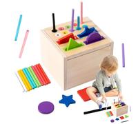 Générique Cubo Assortito Forma di Legno - Giocattolo di Ordinamento dei Colori Puzzle Educativo | Giocattolo di apprendimento Riconoscimento Colore in Legno, scatola di Ordinamento Forma per Ragazze