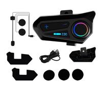 Générique Cuffie wireless - Casco moto 5.4, altoparlante impermeabile Ipx6, ricaricabile di tipo C, risposta automatica, suono stereo HD | Attrezzatura di comunicazione per la guida all'aperto per