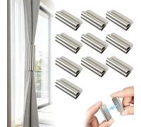 Générique Curtain Closure Clips, Magnetic Blackout Fastener Set, 10 Pezzi Drapery Grip System, Strong Abs Magnetic Hold Build, Minimal Window Fix Design Style, Bedroom Living Room Use for Apartment