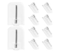 Générique Curtain Rod Hooks - 0,94 x 0,67 Inches Wall Autoadesive Hooks | No Punch Wall Hook| Small Hanger for Home | Stylish Hanger Hook for Bathroom, Bedroom, Kids Room, Kitchen, and Living Room