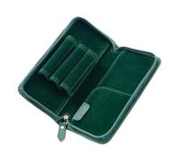 Générique Custodia a in pelle - Archiviazione vintage con 3 scomparti, tasca per matite, per ufficio, scuola, arte disegno, diario creativo viaggio casa, verde, riferimento alla