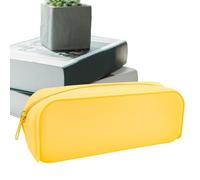 Générique Custodia per penne in silicone per scuola e ufficio, custodia morbida per riporre oggetti con chiusura lampo, borsa per studenti, bambini e scrittura, giallo, Se référer au descriptif,