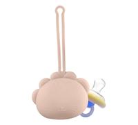 Générique Custodia portatile Pacifier Organizer Box, Animale Shape Silicone Nipple Holder, Pacifier Organizer Bag with Lanyard for Daily Outings, Long Trips, Walks and Camping, Portable Nipple Case