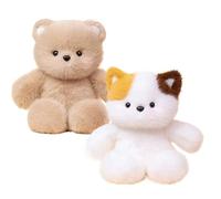 Générique Cute Bear Doll Cushion - Cat Stuffed Animal | Soft Stuffed Animal | Bear Cat Sleeping Toy | Soft Stuffed Plush Pillow Decoration Doll Home Playtime Companion for Adults Kids Toddler Boys