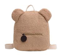 Générique Cute Bear Ear Backpack, Peluche Animal Shoulder Bag, Soft Stuffed Kids Schoolbag, Adorable Toddler Travel Pack, Lightweight Cartoon Bag Gift Idea, for School, Daycare, Outings, cachi., Se