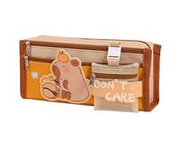 Générique Cute Capybara Pencil Case - Capybara School Supplies, Grande Capacity Capybara Pouch | Capybara Pencil Case con cerniera durante i compartments and Memo Pad, Stationery, 22 x 10 x 6