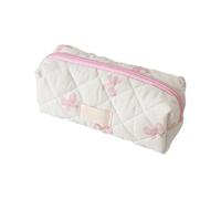 Générique Cute Pencil Case, Bow Pattern Bag, with Zippered Organizer Pouch, Suitable to Store Stationery Items, Cosmetic Makeup Case for Student Use, College Girls, Portable Size, rosa, Se référer au