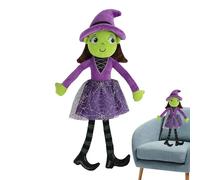 Générique Cute Stuffed Presents - Soft Plush Witch Doll Halloween Decoration, Adorable Decorative Plush Figure for Spooky Home Display, Indoor Table Decor, Truck Or Treat Prop