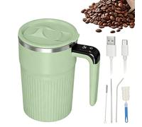 Générique Da Caffè A Agitazione Automatica, Da 400ml Con Display Della Temperatura,Coperchio Della Del Miscelatore Portatile | per Cioccolato Caldo Latte Casa Vacanze Ufficio Scuola