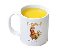 Générique da caffè con pollo in ceramica a tema animale, con manico ergonomico, da caffè e pollo divertente, per cucina agricola, colazione, donne madri amanti degli animali