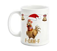 Générique da caffè di Natale - con motivo cartone animato | Tazze da caffè al gallo | per donne e uomini giovani mamma cucina vacanze fattoria