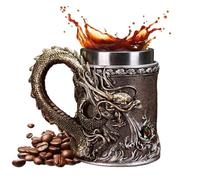 Générique da caffè Drago - da birra in rilievo vintage a forma di drago | da caffè in ceramica dal design fresco, regalo per gli amanti della asiatica, uomini e donne,
