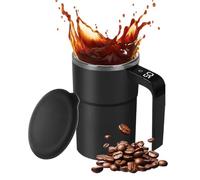 Générique da caffè intelligente con agitazione automatica da 8 cm, in acciaio, ABS, frullatore per bevande al latte, al tè AuCacao, al cioccolato caldo
