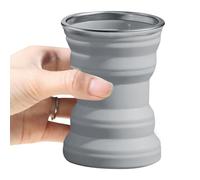 Générique da caffè pieghevole in silicone riutilizzabile con coperchio, tazze pieghevoli in silicone da 320 ml, per campeggio, escursionismo, viaggi, portatile