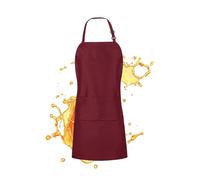 Générique da donna con tasche | Resistente all'acqua e all'olio regolabile | Grembiule da chef | Grembiule con pettorina senza lavaggio | Per la cottura grigliare barbecue macellaio pittura pulizia