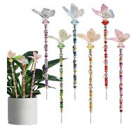 Générique da giardino fatti in rilievo | Bacchetta farfalla decorativa | Kit di tutor e bacchette in rilievo da giardino, per cortile, prato, paesaggio, esterno, terrazza, compleanno e