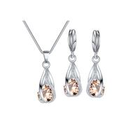Générique Da Set Per Donne Bridesmaid Accessories Necklace Earrings Set Per Matrimonio Prom Anniversary Compleanno E Da Set Africano (E, One Size)