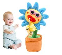 Générique Dancing Singing Sunflower - Light Up Echo Speaking Floral Character, Rhythm Moving Musical Soft Figure Divertimento | Cheerful Sound Action Mimicry Fun Present for Children