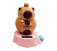 Générique Dashboard Figurine,Artigianato di Capybara oscillante solare - Decorazione dashboard a testa traballante, per camion SUV campeggio auto rimorchio trattore veicolo auto casa