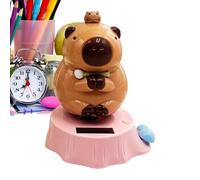 Générique Dashboard - Statuine capybara solare testa che scuote per auto, decorazione cruscotto a testa agitazione | per camionista, camper, rimorchio, veicolo, casa,