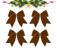 Générique De Noël - Nastro di Velluto 5,91 x 5,91 Pollici | Decorativo Pre-Annodato 4 Pezzi per Regali, Albero, corone e Decorazioni per Feste | di Natale - Decorazioni per la casa