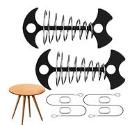 Générique Deck Tie Down Peg - Rust-Resistant Fishbone Deck Pegs with 2 Ropes & 4 Carabiners | 2 Pezzi Gap Between Boards Set for BBQ Grills Surfboard Tavoli Outdoor Chairs, Kayak, Mobili