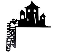 Générique Decorazione d'angolo della porta | Decorazione della porta d'ingresso in metallo - Cornice di Halloween per casa appartamento dormitorio bagno soggiorno casa infestata