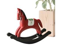 Générique Decorazione del cavallo a dondola,Statua classica tradizionale realistica, cavallo a dondolo | Regalo per adulti ufficio casa studenti