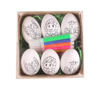 Générique Decorazione Egg di Pasqua,Easter Eggs Painting Kit,Figure di Egg Floqué,Arts and Crafts Set, Holiday Hunt Activity,Studio, Camera da letto, Sala da pranzo, Ornamenti da tavolo (A)