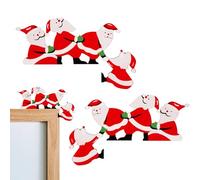 Générique Decorazione per Porta ad Angolo, Ornamento Babbo Natale, Alce | 2 Pezzi Decorazione per Porta della Camera da in Legno di Natale - per casa Portico Camera da, Festa all'aperto